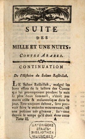 Nouvelle Suite Des Mille Et Une Nuits : Contes Arabes, 2