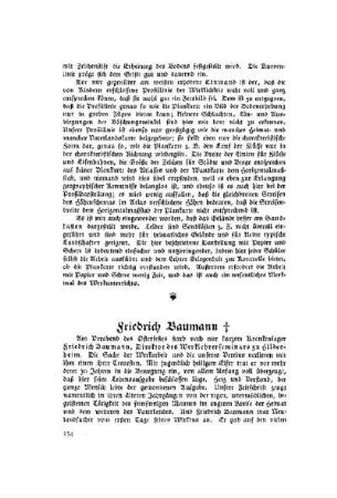 Nachruf : Friedrich Baumann