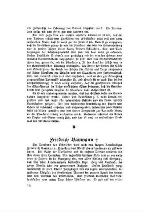 Nachruf : Friedrich Baumann