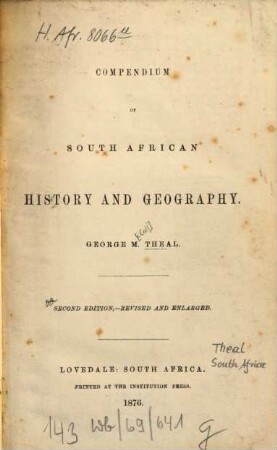 Compendium of South African history and geography