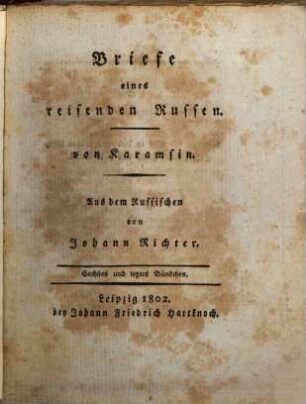 Briefe eines reisenden Russen, 6