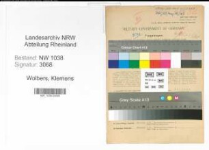 Entnazifizierung Klemens Wolbers , geb. 26.10.1891 (Beamter)