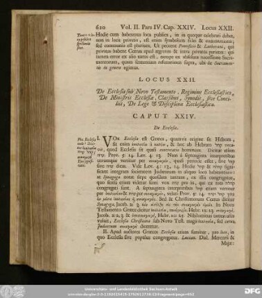Caput XXIV. De Ecclesia.