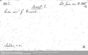 Literatura Germanica recentior B 0285: Literatura Germanica recentior B 0285
