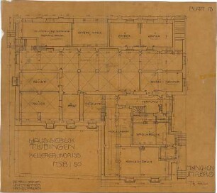 Fischer, Theodor; Tübingen; Haus Siebeck - Grundriss Keller