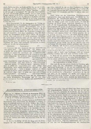 43-46 [Rezension] Mélanges en l'honneur de Monseigneur Michel Andrieu