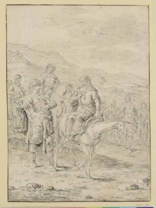 Altes Testament; Folge I, Blatt 9: Ara und Caleb gegen die Kanaaniter
