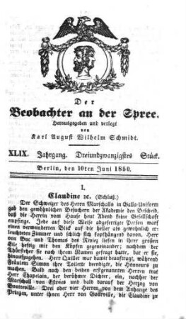 23. Stueck, 10. Juni 1850