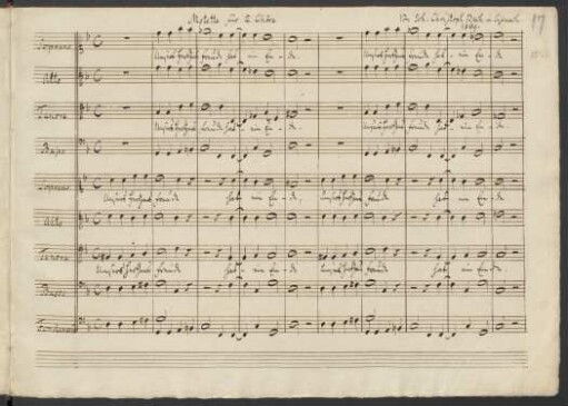 Unsers Herzens Freude hat ein Ende; Coro (2), bc; d-Moll; KastB 2003 Bach, JC 6