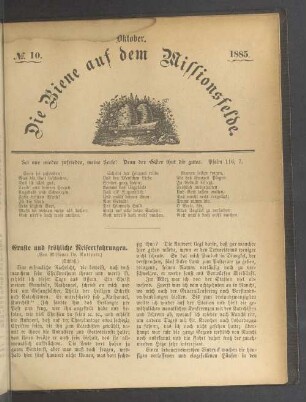 N° 10. Oktober. 1885