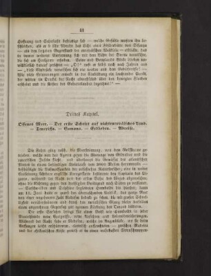 Drittes Kapitel. Offenes Meer. - Der erste Schritt auf nichteuropäisches Land. - Teneriffa. - Cumana. - Erdbeben. - Abreise.
