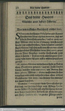 Das dritte Hundert Nützlicher unnd lustiger Historien