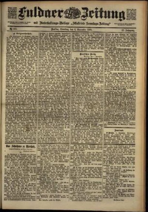 Ausgabe vom Dienstag, den 06. November 1900.