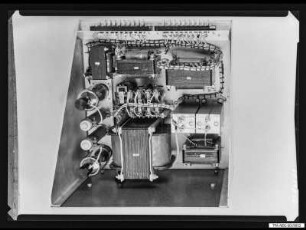 Hochspannungsanlage 60 KV HA1, Einschub geöffnet 1, Foto 1960