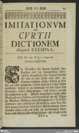 Imitationum Ad Curtii Dictionem aliquot Exempla