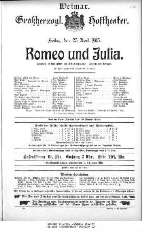Romeo und Julia