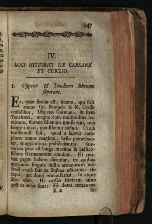 IV. Loci Historici Ex Caesare Et Curtio