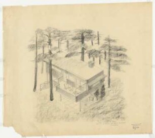 Berlin-Wannsee, Wochenendhaus Dr. Adler auf dem Gelände des Golf- und Landclubs Wannsee, nicht ausgeführt