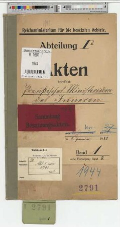 Preußisches Ministerium des Innern: Bd. 1