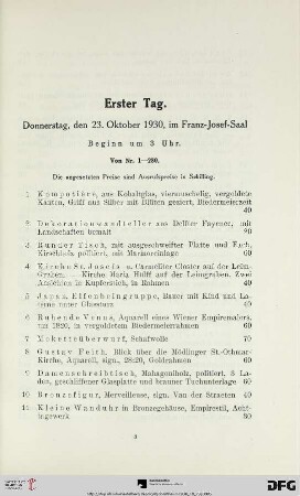 Erster Tag (Nr. 1-280)