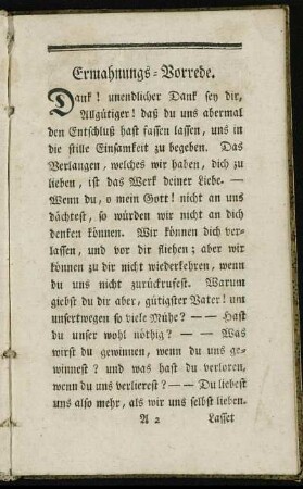 Ermahnungs-Vorrede.