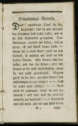 Ermahnungs-Vorrede.