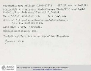 Sextett f-moll : Stimmen