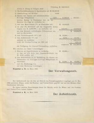 Bericht des Verwaltungsrathes über das Geschäftsjahr .... 1892 (1893)