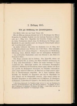 2. Feldzug 1815.