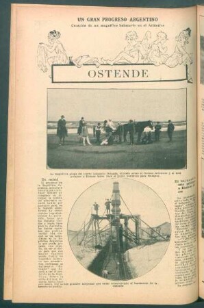 Ostende : Un gran progreso argentino - Creación de un magnífico balneario en el Atlántico