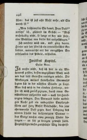 Zwölftes Kapitel. Späte Reue.