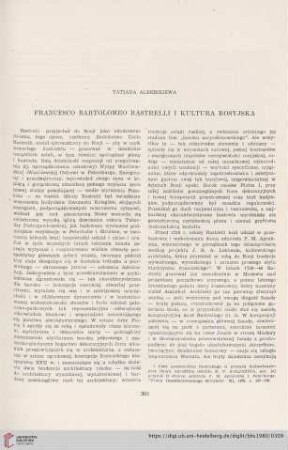 42: Francesco Bartolomeo Rastrelli i kultura rosyjska
