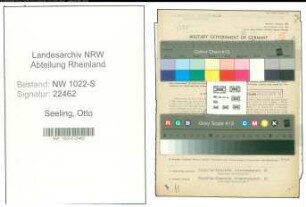 Entnazifizierung Otto Seeling , geb. 14.10.1893 (Bueroleiter)