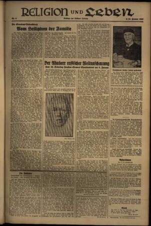 Zweite Ausgabe vom Sonntag, den 10. Januar 1937.