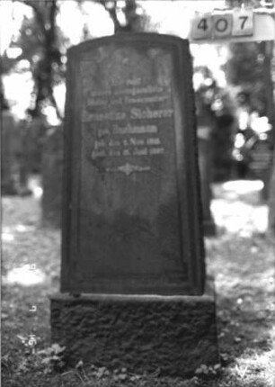 Grabstein 407 [Hahn S.197 Grab-Nr. 1005]
