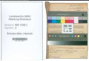 Entnazifizierung Heinrich Schulze-Allen , geb. 04.12.1880 (Schafzuechter)