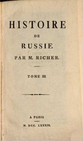 Histoire De Russie, 3