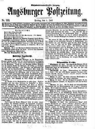 Augsburger Postzeitung. 1870 = Jg. 184, [2] = 7 - 12