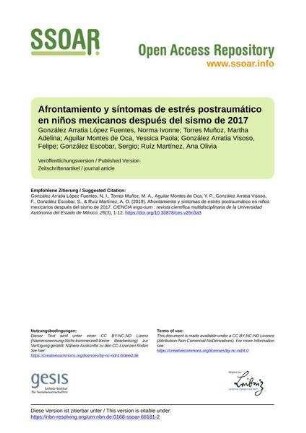 Afrontamiento y síntomas de estrés postraumático en niños mexicanos después del sismo de 2017