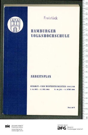 Programm 1. und 2. Trimester 1965/1966