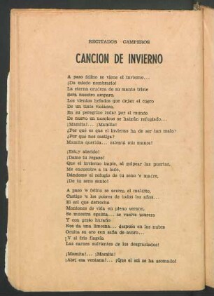 Canción de invierno