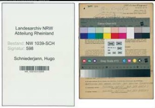 Entnazifizierung Hugo Schniederjann , geb. 24.10.1898 (Bahnarbeiter)