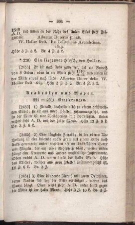 Arabesken und Wapen.
