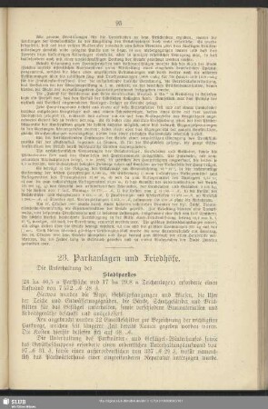 23. Parkanlagen und Friedhöfe
