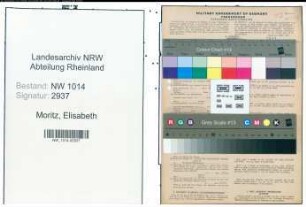 Entnazifizierung Elisabeth Moritz , geb. 20.03.1915 (Schneiderin)