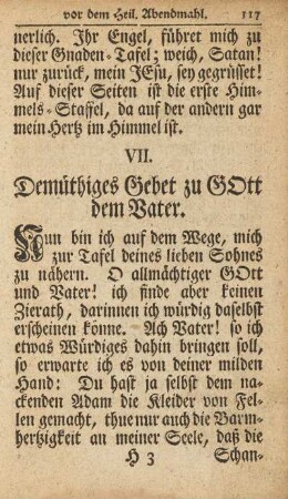 VII. Demüthiges Gebet zu Gott dem Vater.