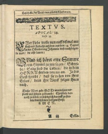 Textus Apocal: 14. versu 13.