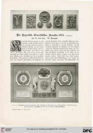 Die Bayerische Gewerbeschau München 1912, [6]: Keramik