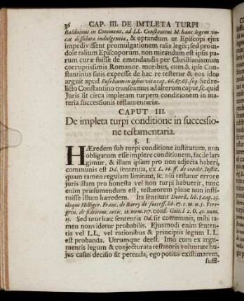 Caput III. De impleta turpi conditione in successione testamentaria