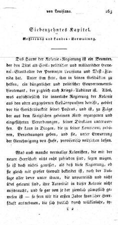 Siebenzehntes Kapitel - Regierung und Landes-Verwaltung.